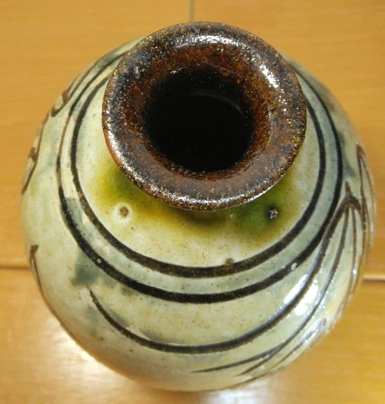 希少‼人間国宝 金城次郎 海老徳利 栞 共箱 美品 壺屋焼 壷屋焼 海老紋徳利