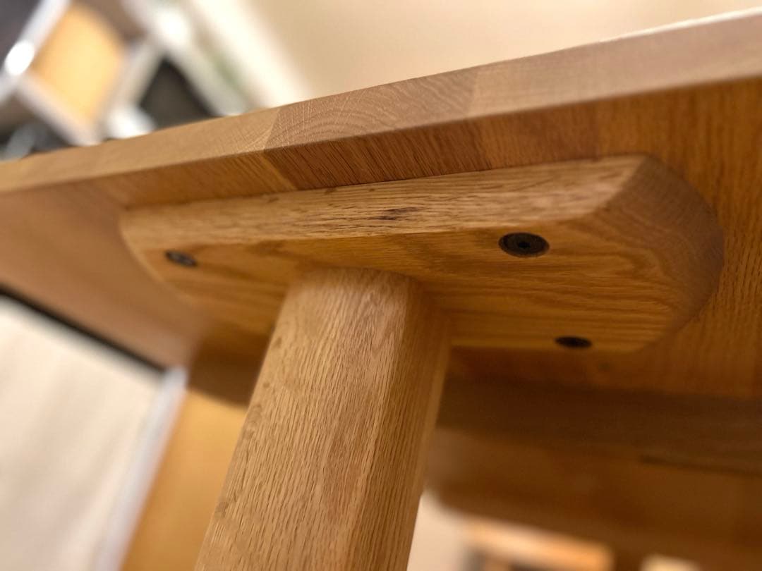 【美品】HIDA 飛騨産業 ダイニングテーブル　天然木　キツツキマーク　保証書付