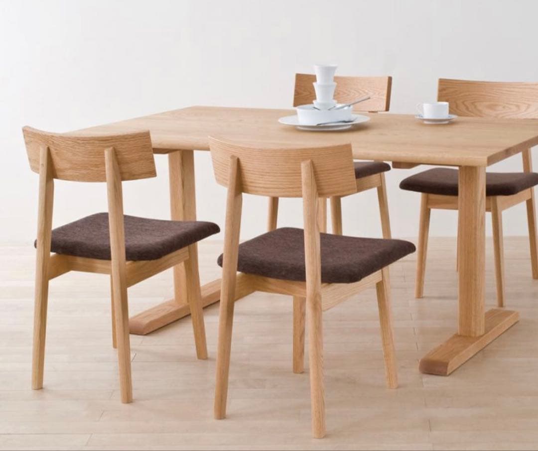 【美品】HIDA 飛騨産業 ダイニングテーブル　天然木　キツツキマーク　保証書付