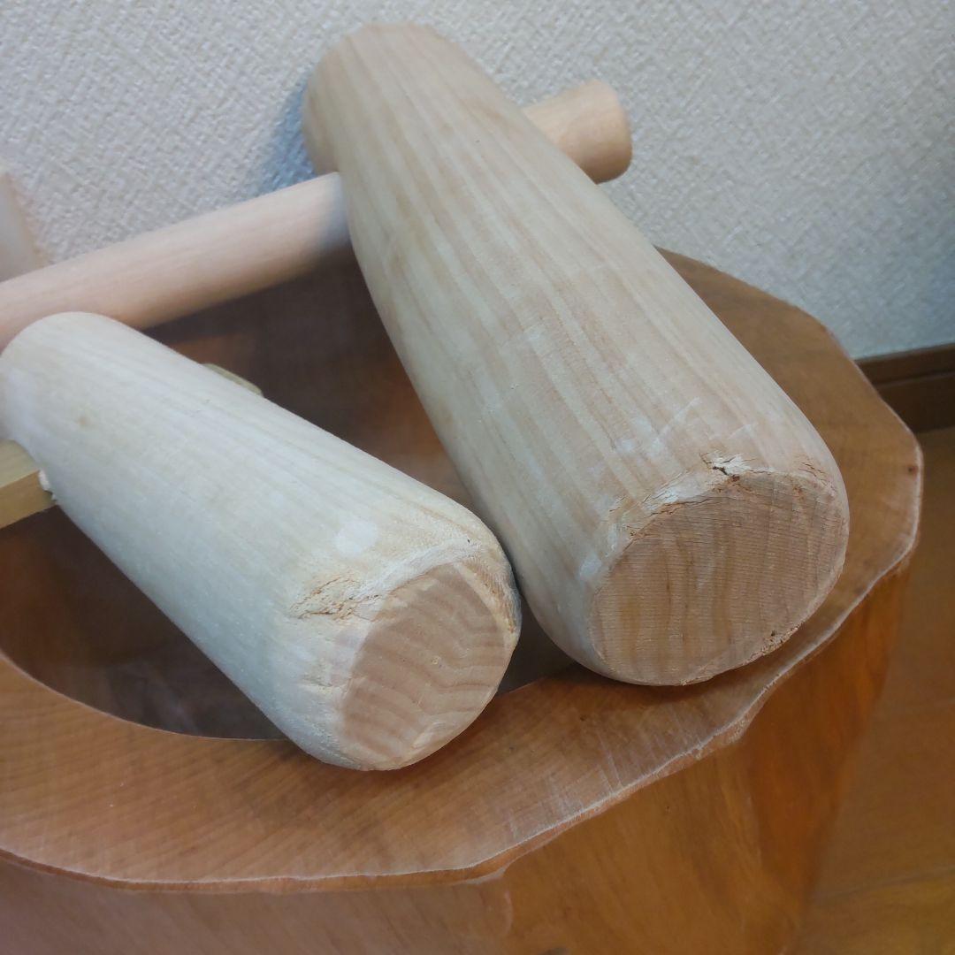 ミニうす　臼と杵　杵は2本です　美品
