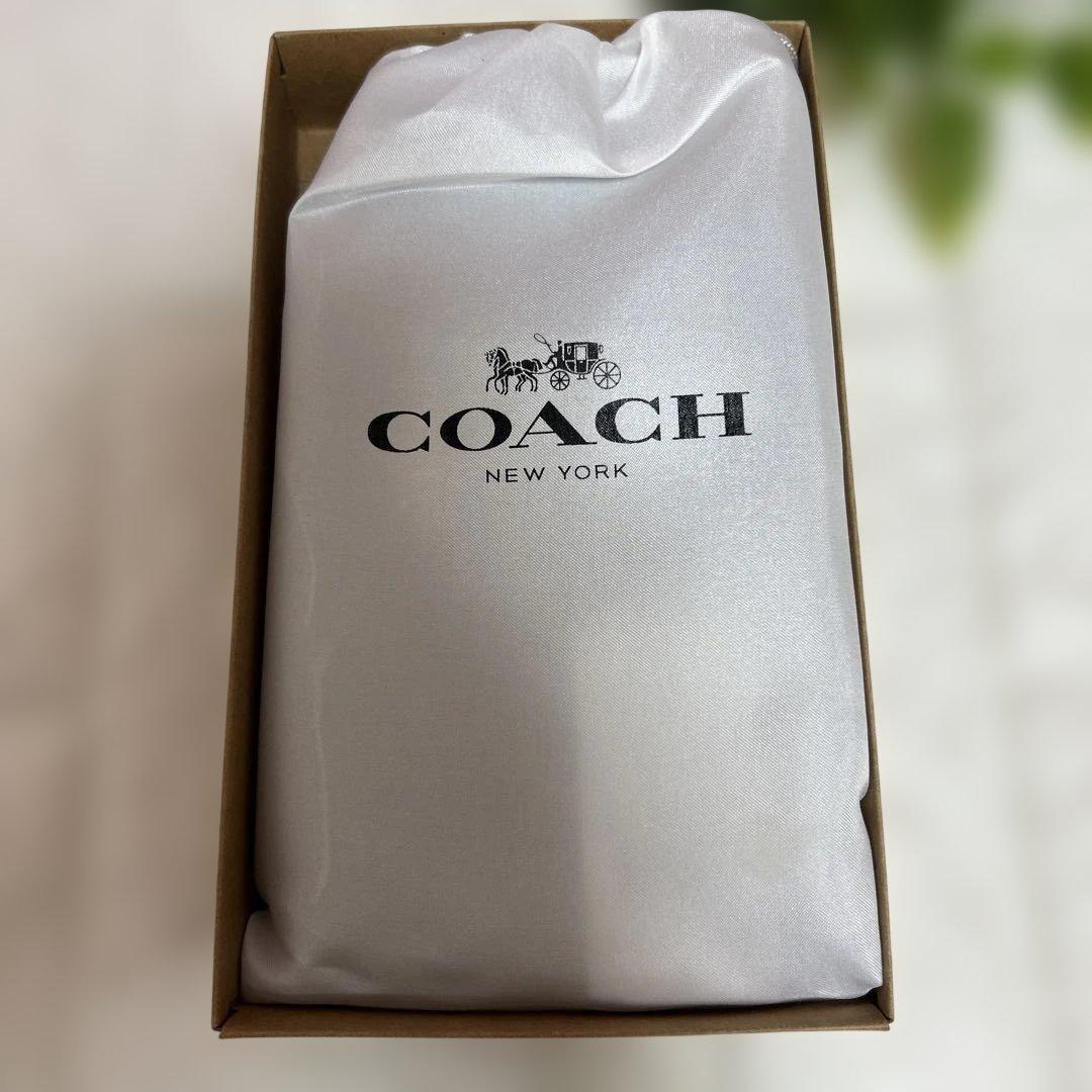 【新品未使用】COACH 長財布 シグネチャーキャンバス ラウンドファスナー型