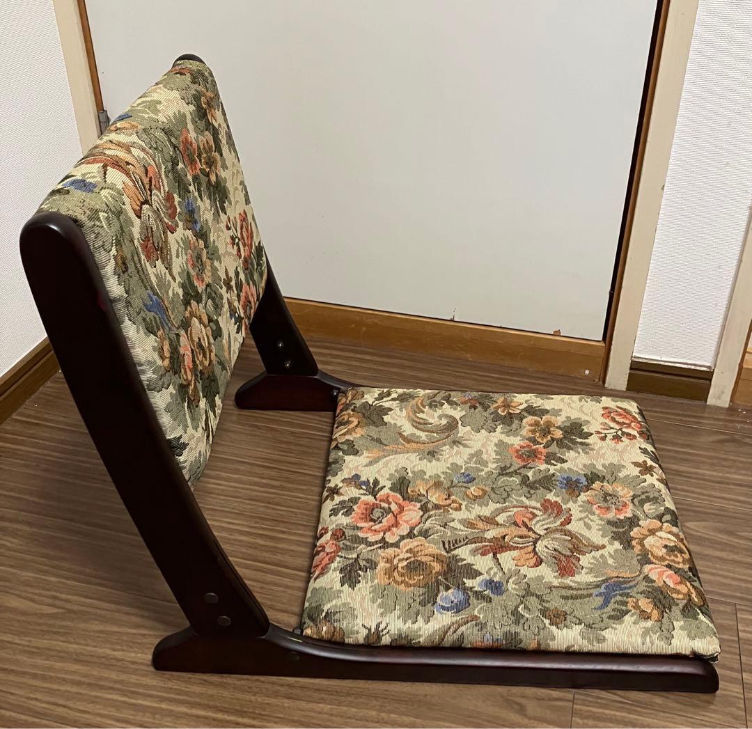 花柄 座椅子 2点セット ナカムラ バラ 薔薇 ローズ柄 ②