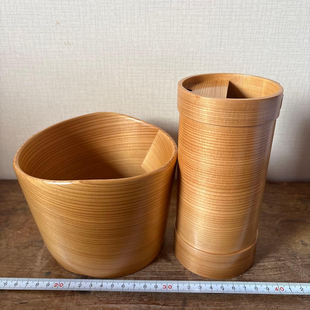 秋田　栗久の曲げわっぱ　水割りセット　伝統的工芸品　アイスペール