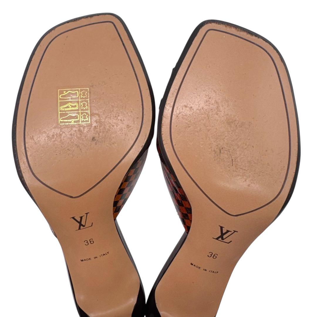 LOUIS VUITTON ルイヴィトン ダミエ ミュール 36 ヒール
