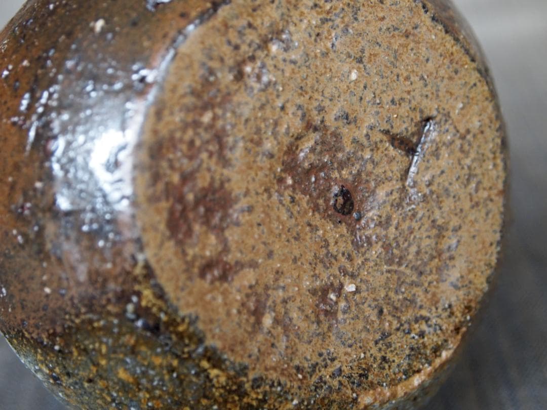 未使用★多久守★備前（窯変）徳利★共箱・栞★黄胡麻