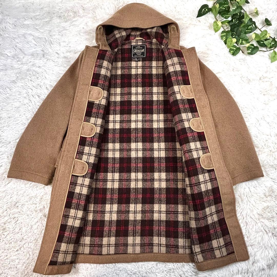 希少90s グローバーオール 512 ダッフルコート 英国製 チェック キャメル