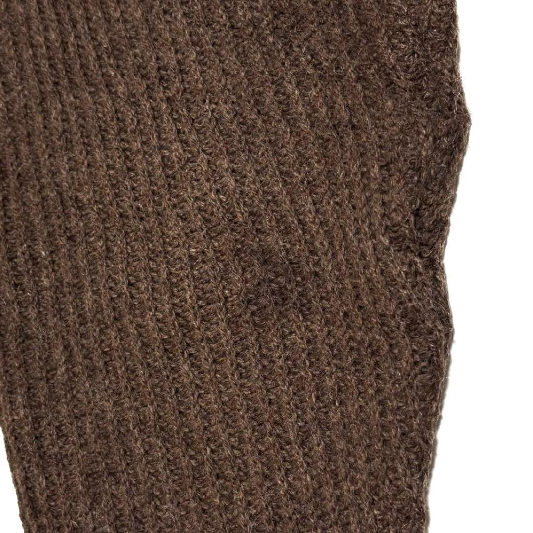 80sUSA製古着　OLDエルエルビーン　ウール　アルパカ　フルジップリブニット