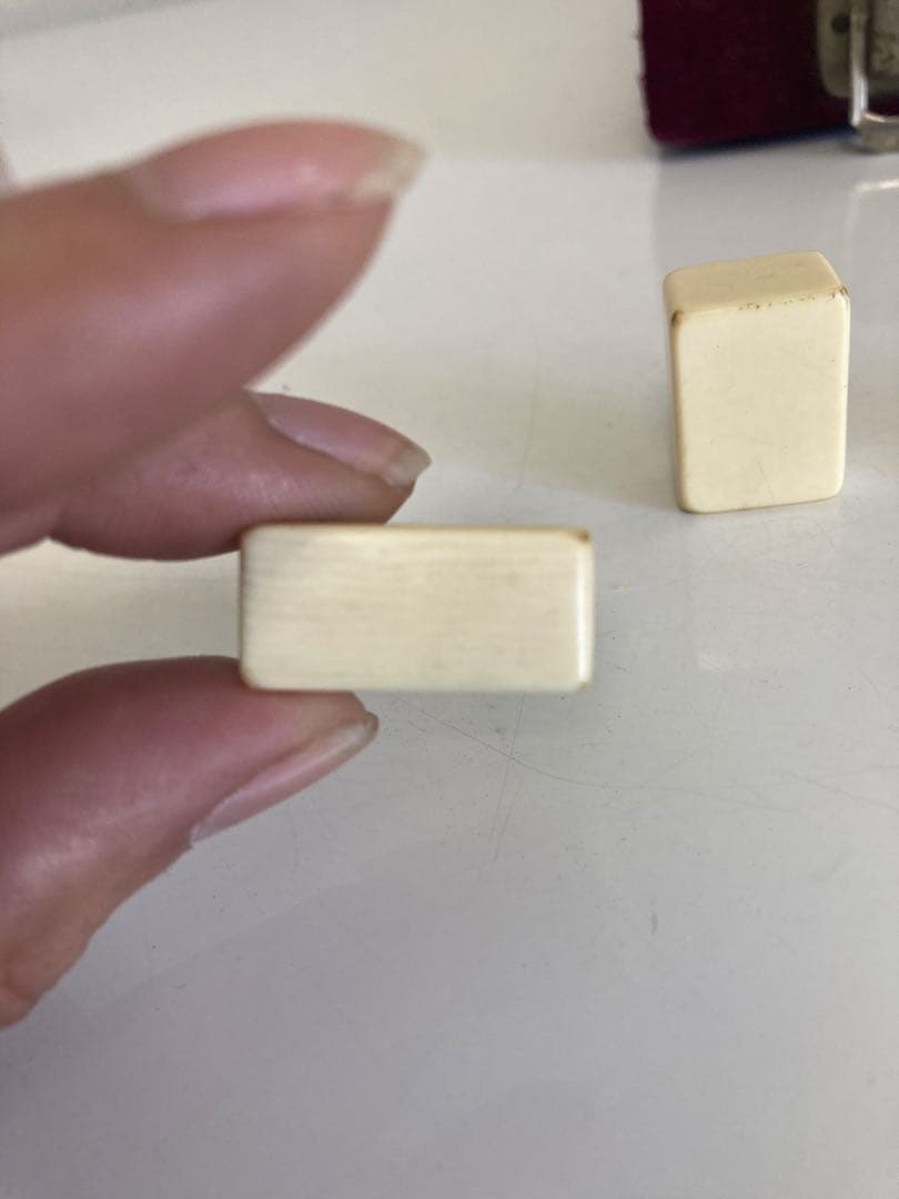 麻雀牌　レトロ 全部無垢の牌　年代物