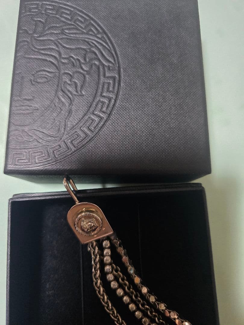 VERSACE メデューサ ラインストーン マルチストランドチェーンベルト