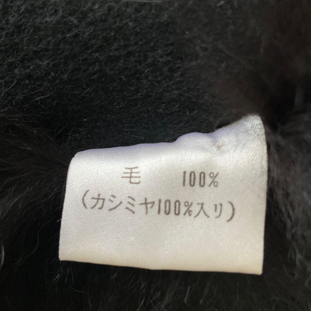 カシミヤ100% 黒ポンチョ