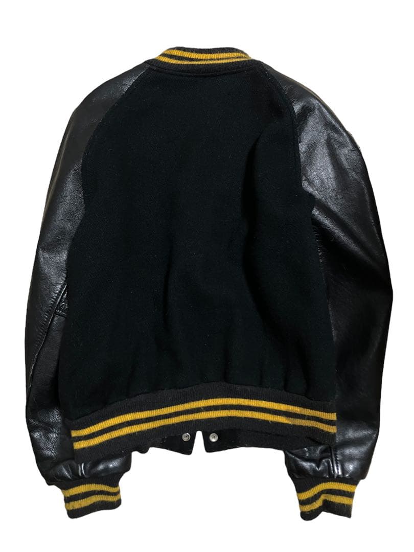 70s Hatchers ウール×レザー　スタジャン インディアン　パッチ