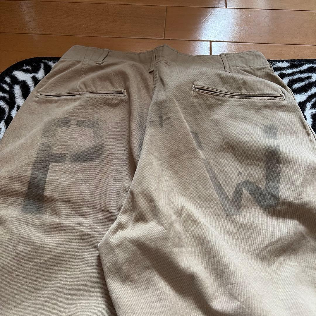 ヤ*ン様 40s US.ARMY チノパン pwステンシル アーミーチノ 50s