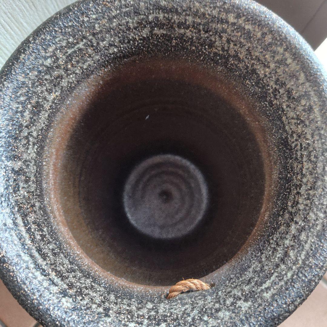 【シフォンケーキ】信楽焼　陶器　傘立て　玄関　素朴　重厚感