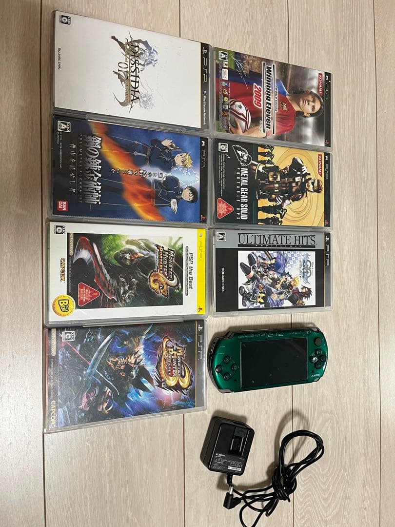 PSP-3000、ACアダプター、ソフト7本セット