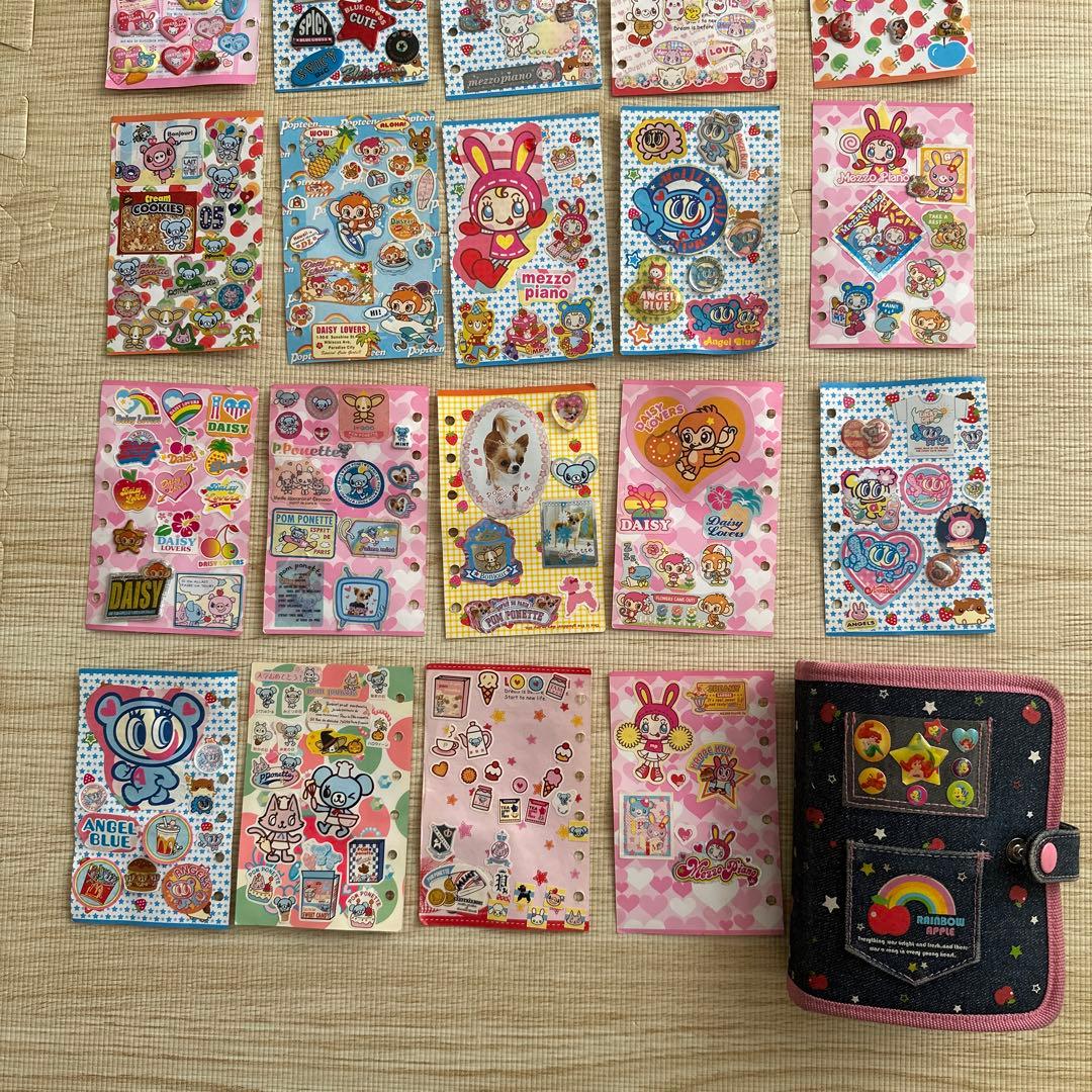 平成レトロ/完成品シール帳/レア品/ナルミヤブランド/ぷくぷく、おはじきシール有