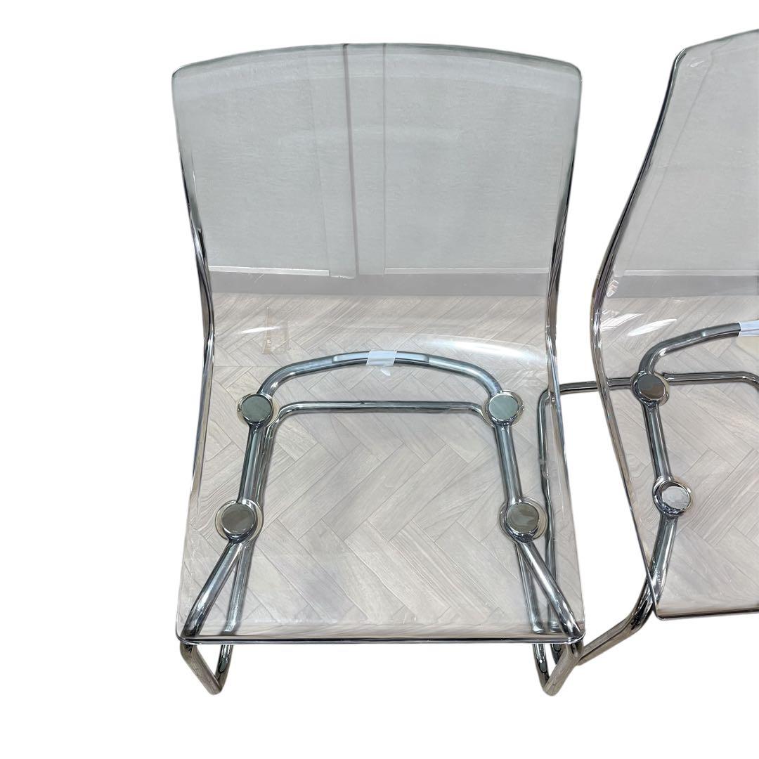 良品 IKEA TOBIAS トービアス クリアチェア 2脚セット