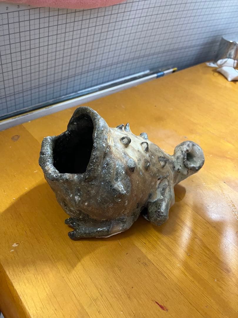 外池素之　怪獣　花瓶　陶磁器