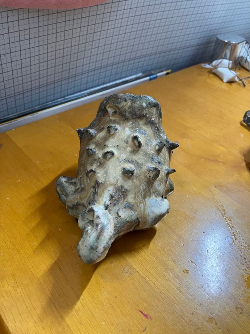 外池素之　怪獣　花瓶　陶磁器