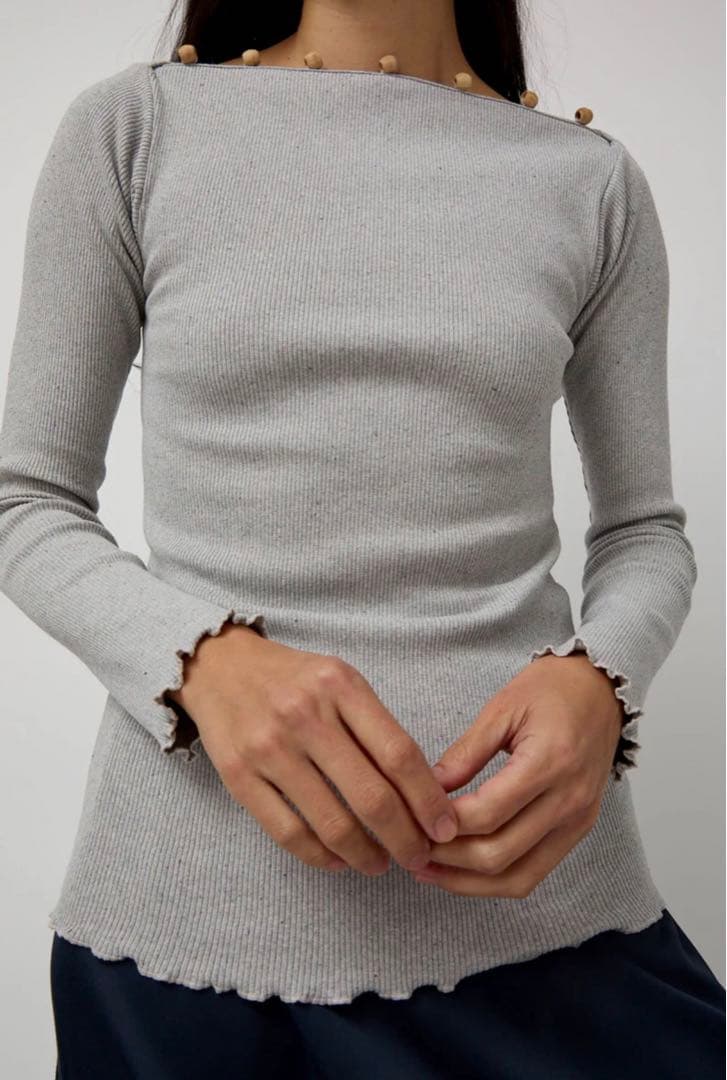 トップス Baserange TAV long sleeve Grey Melange