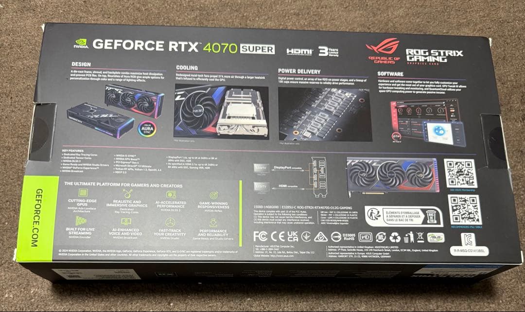 新品未開封ASUS ROG STRIX RTX 4070 SUPER OC