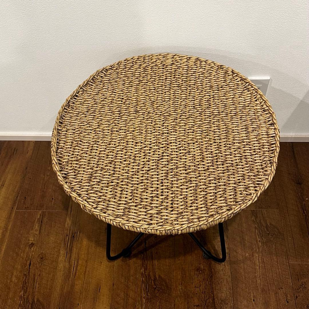 【訳あり】シンセティックラタンサイドテーブルΦ55×h47cm通常55,000円