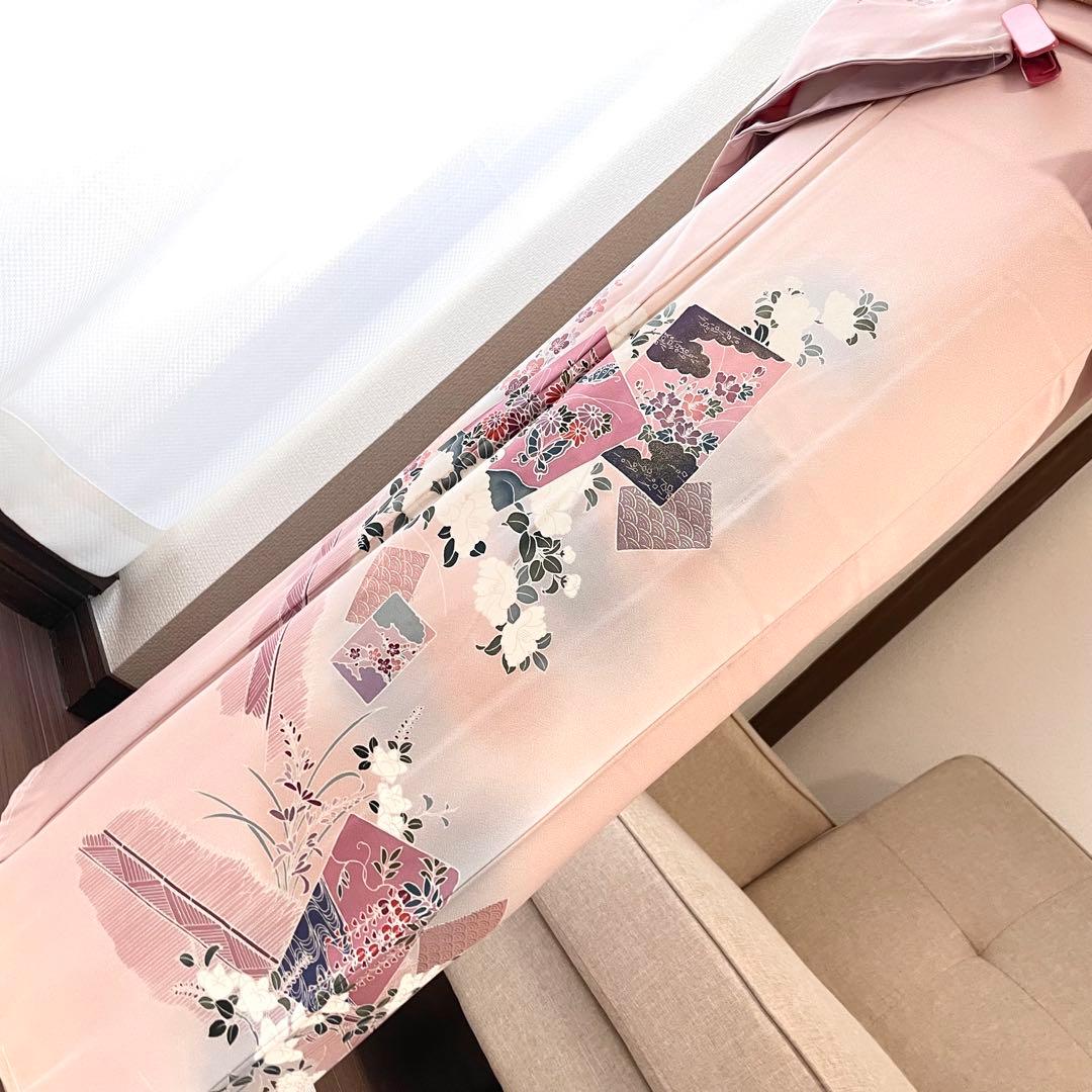 桜色 友禅 4点 フルセット 訪問着 入学式 卒業式 入園式 春 秋 冬