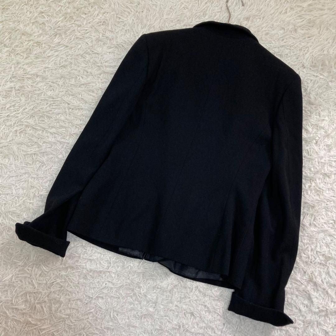 17541✨エトロ 46 2XL ダブルジャケット 裏地ペイズリー 総柄 黒