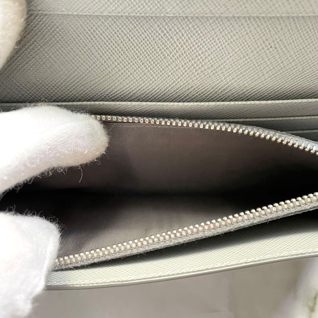 PRADA プラダ サフィアーノ 長財布 2つ折り　バイカラー極美品0119-③