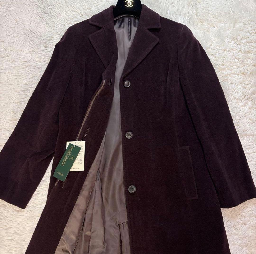 新品 未使用 NEWYORKER アンゴラ 羊毛 ロングコート ウールコート