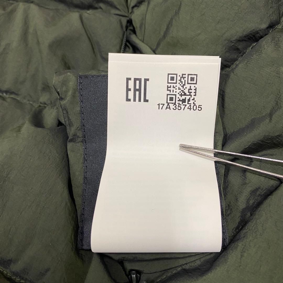 美品★TATRAS MALE ダウンポンチョ リバーシブル カーキ 02