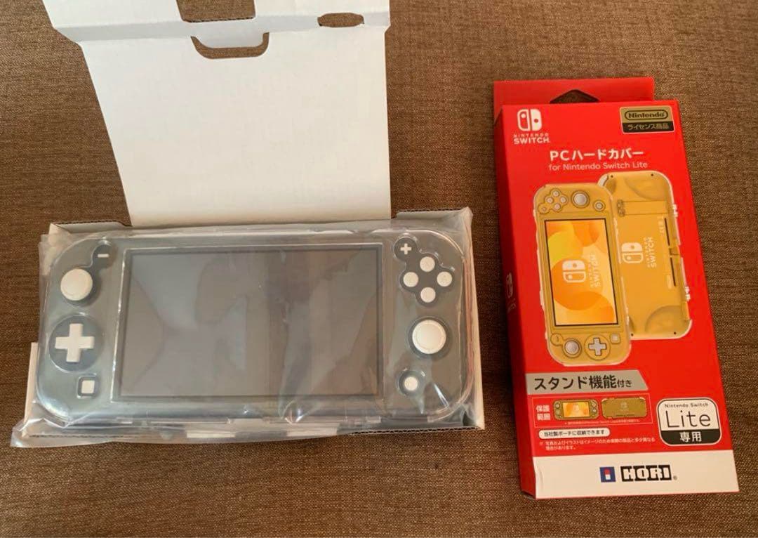 Nintendo Switch Lite グレー + ケース + ハードカバー