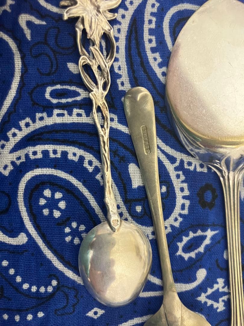 わ*ん様 銀製アンティークカトラリーコレクション185g