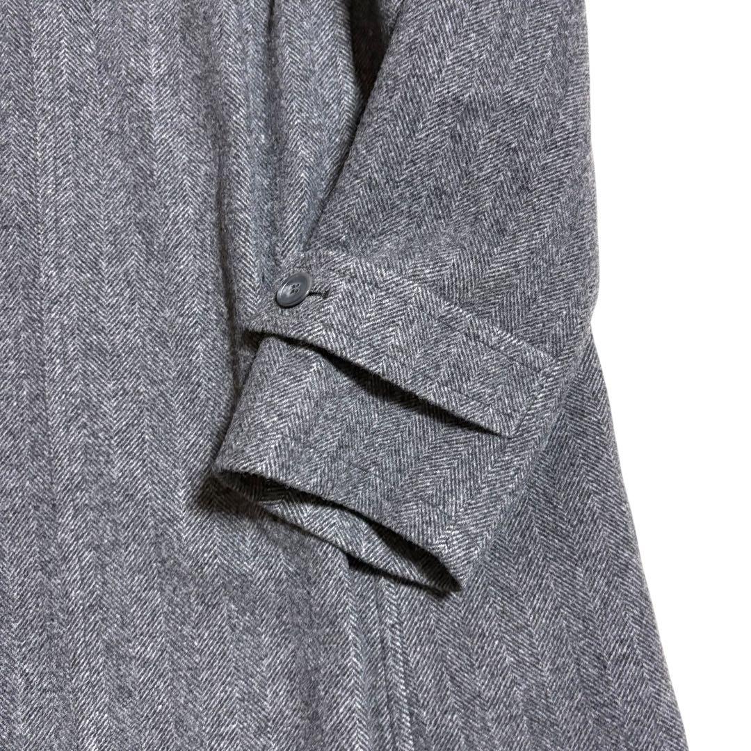 【2023AW】relume☆尾州ウールスーパー100モッサスタンドコートグレー