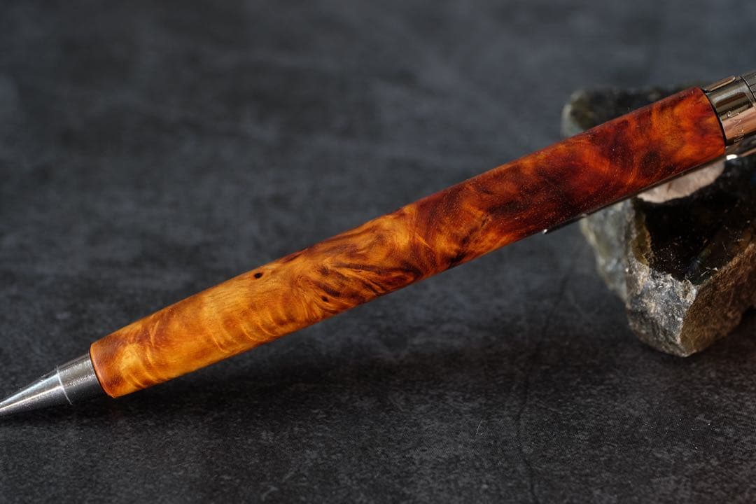 PG5木軸カスタム0230　高村杢工房 製図用シャープペンシル　花梨瘤