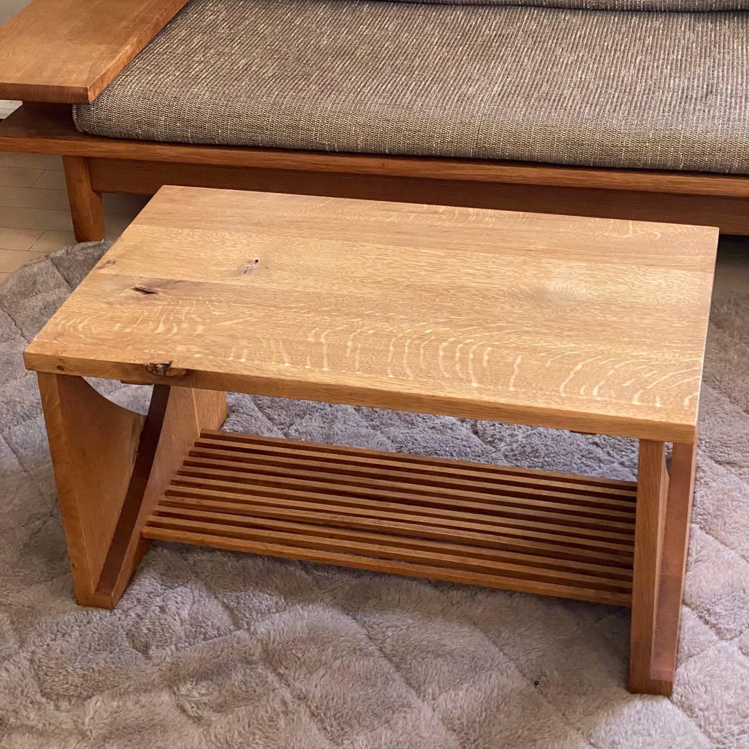 美品　HIDA　飛騨産業 無垢材ローテーブル