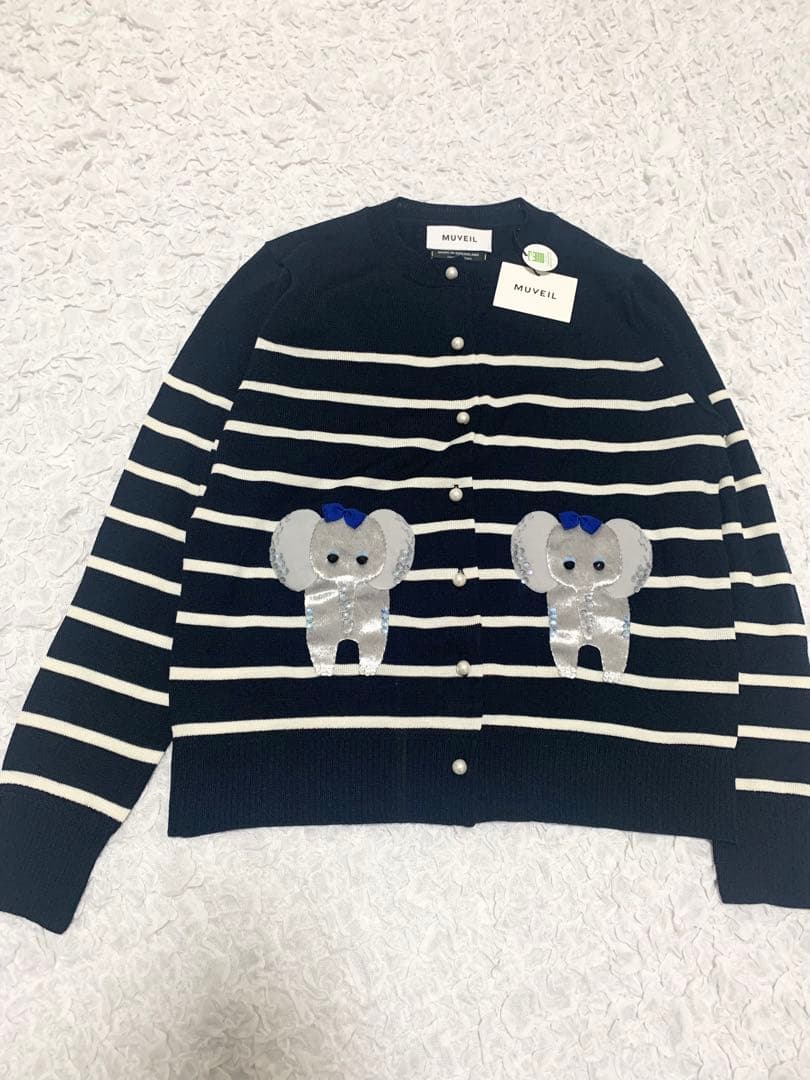 【タグ付未使用】ミュベール✖︎東山動植物園　コラボ　アニマルニットカーディガン