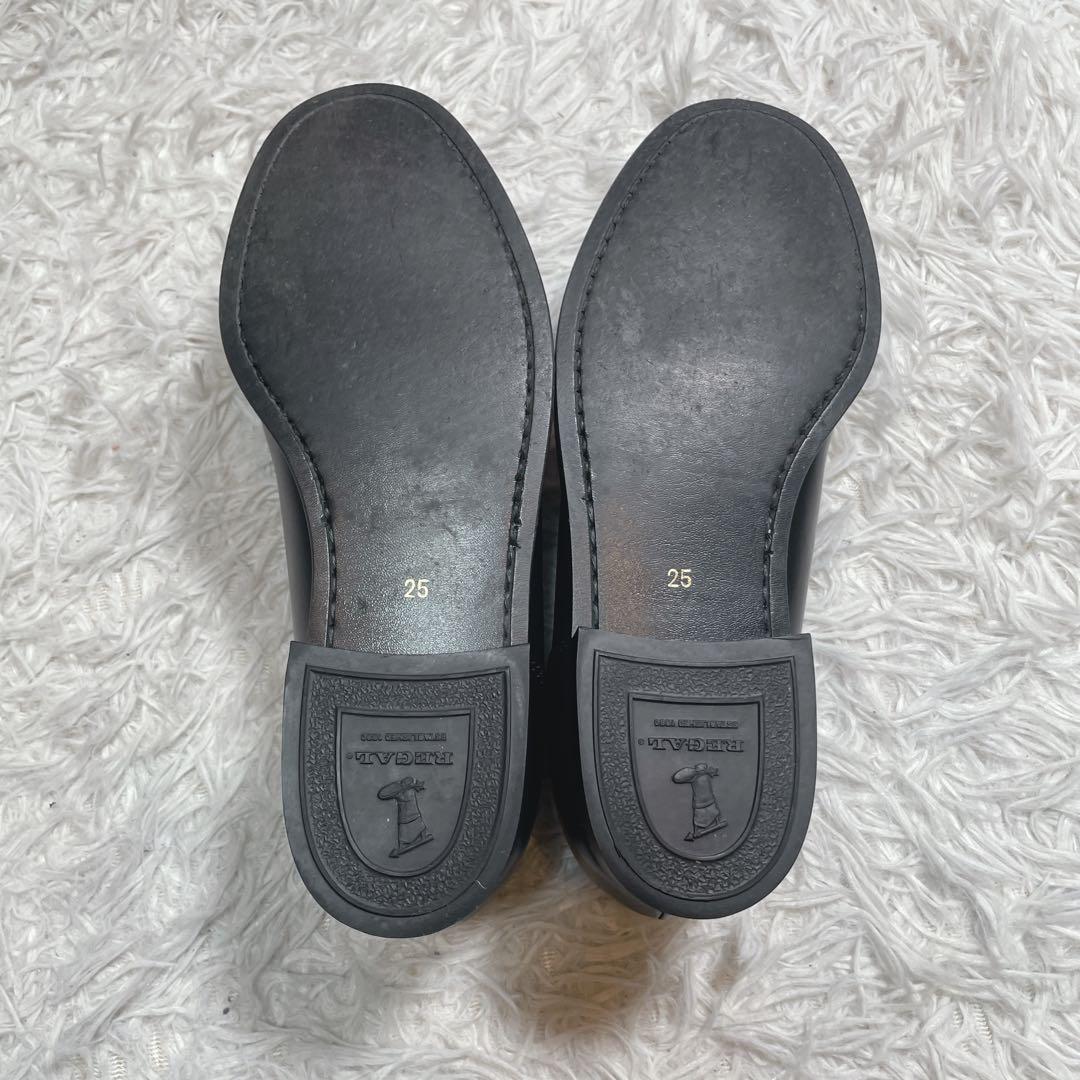 極美品　リーガル　ローファー　レザー　ブラック　黒　25cm