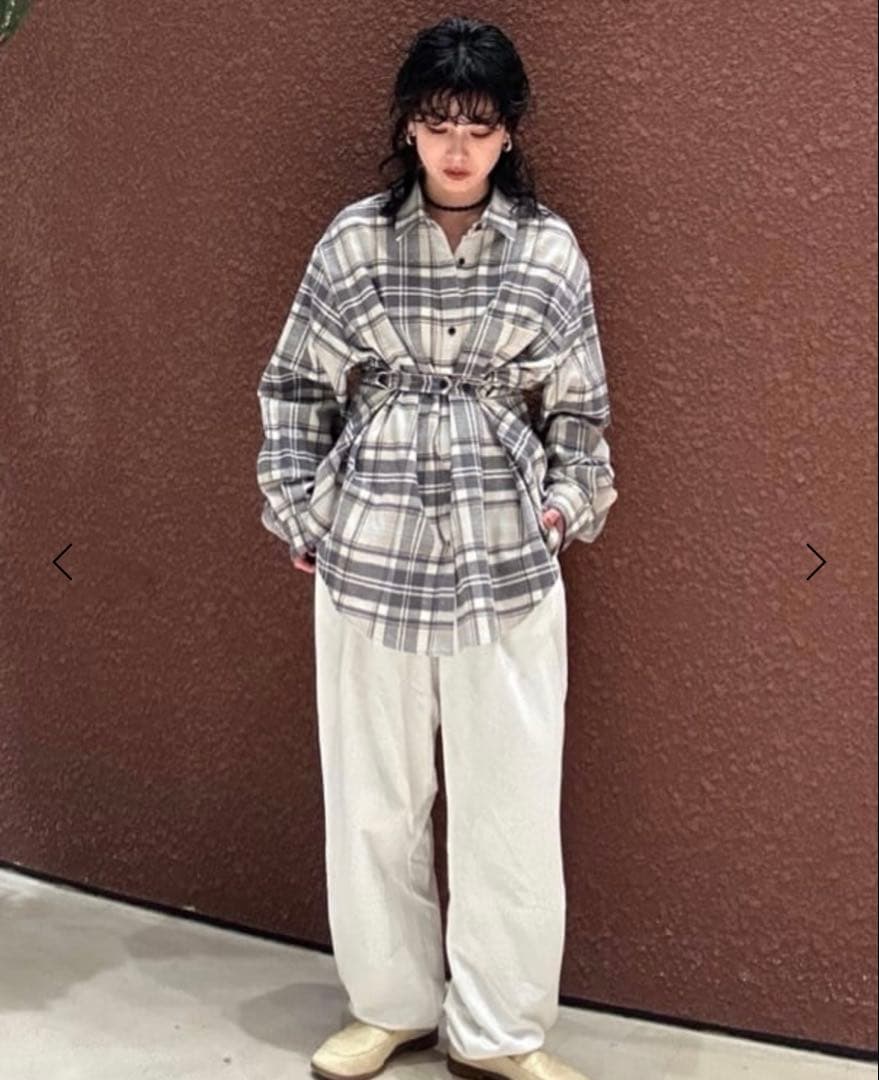 長袖チェックシャツ サイズ6