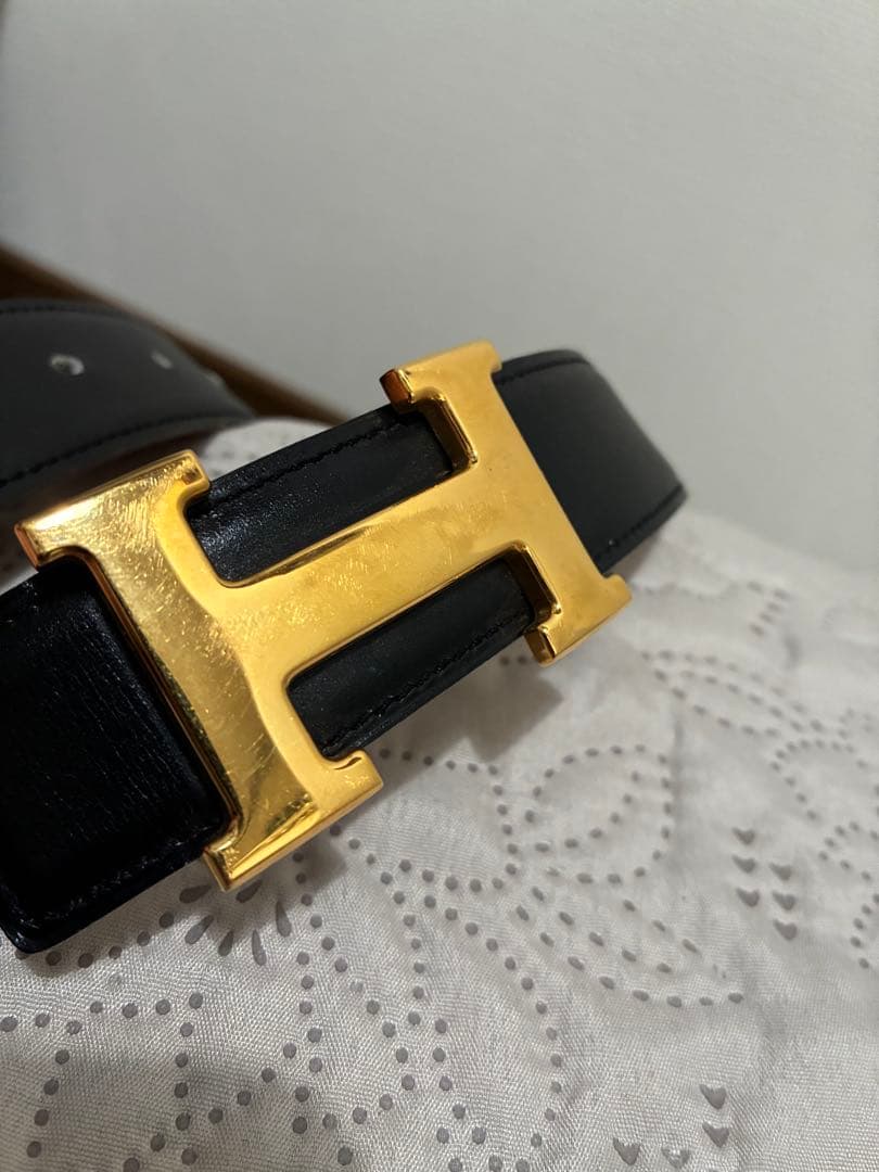 90s HERMES エルメス レザーベルト 1995年size70