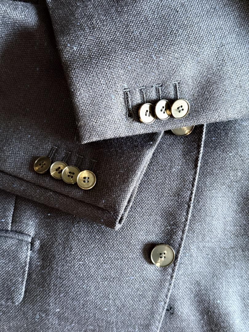 ユニバーサルランゲージ DORMEUIL ネイビー　３つボタンスーツ　M