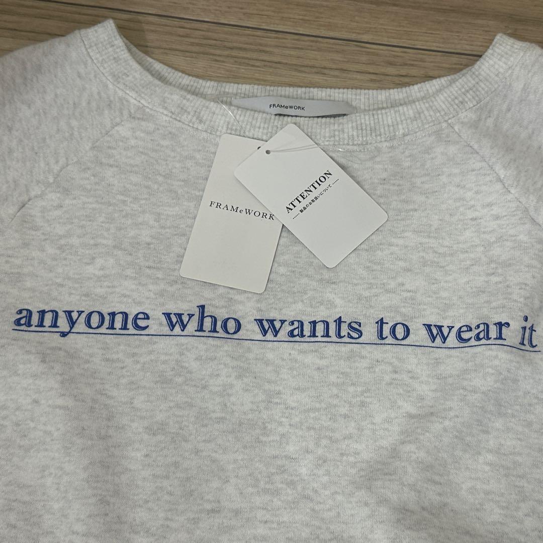 【新品タグ付き】haru×FRAMeWORKフレームワーク コラボロゴスウェット