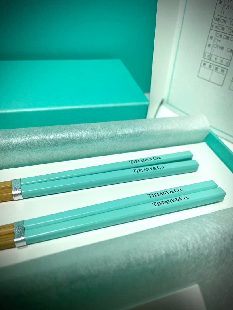 Tiffany ティファニー ペア 食器 箸 / 婚姻届付き / 結婚祝い