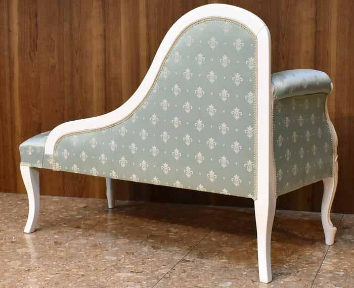 イタリア カウチソファ ロビンブルー 猫脚 ロココ調 二人がけ 完成品