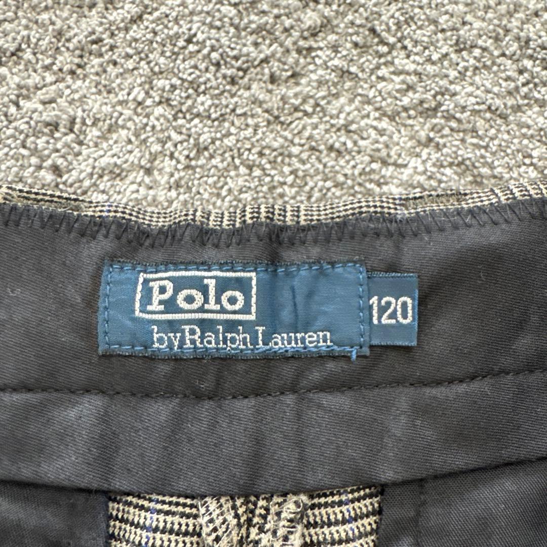 【120】ラルフローレン　キッズフォーマル シャツニットベストパンツ３点セット