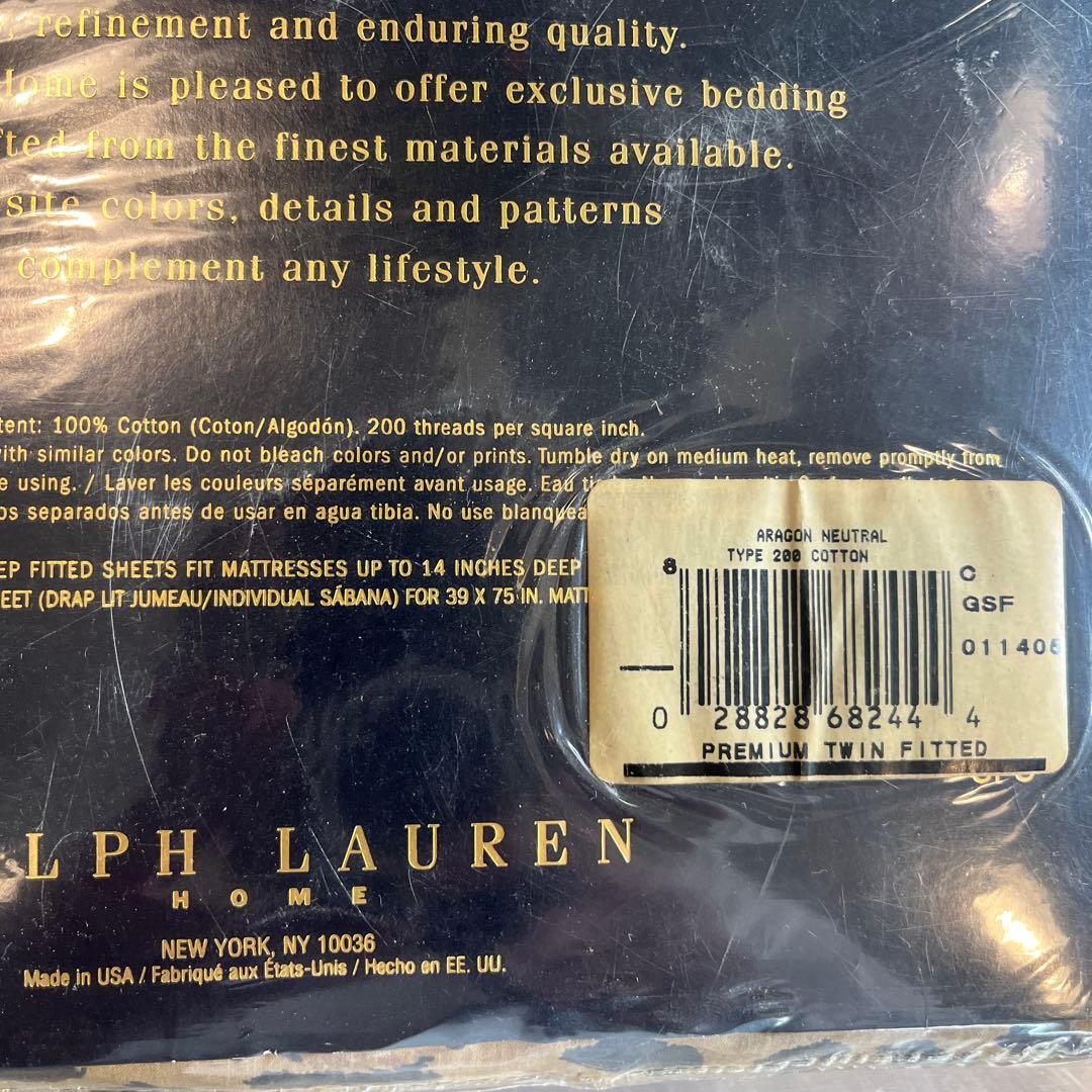 Ralph Lauren ヒョウ柄ツインフィットシーツ　2枚セット