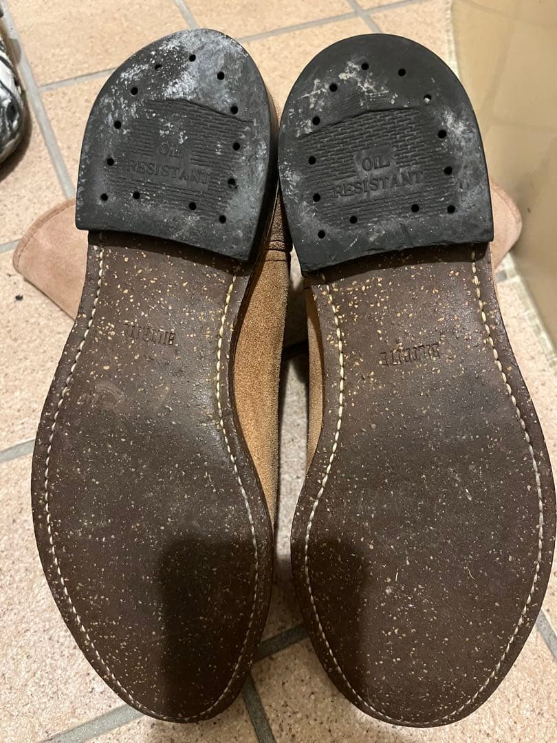 ベージュ スエード ショートブーツ