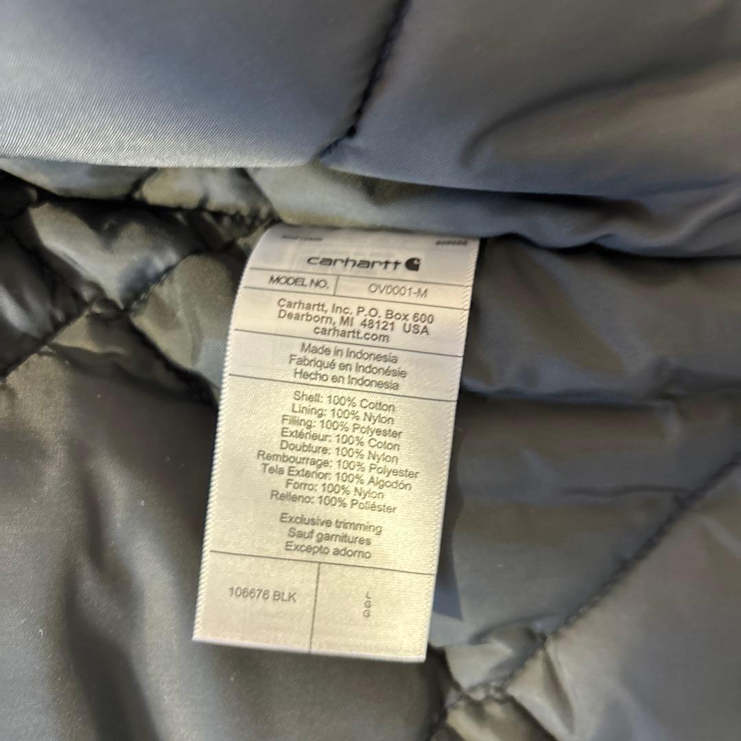 カーハート ダックベスト【黒】USED美品 Lsize