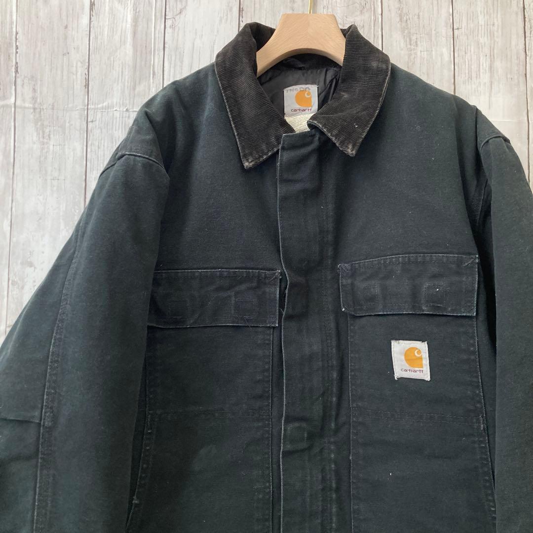 え*だ様 CARHARTTカーハート トラディショナルジャケットカバーオール黒L