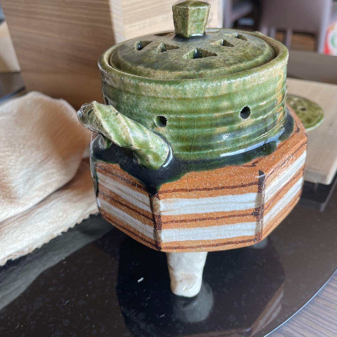 ［お値下げ］鳴海織部　香炉　山口正文作