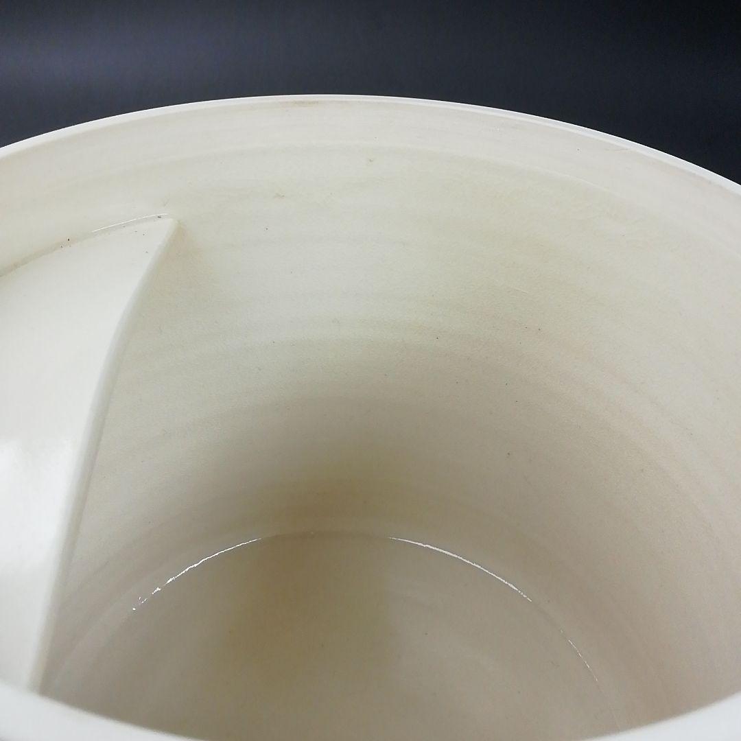 Ｔ７３９　水次　『仁清　立田川文』『御室窯』　共箱　茶道具